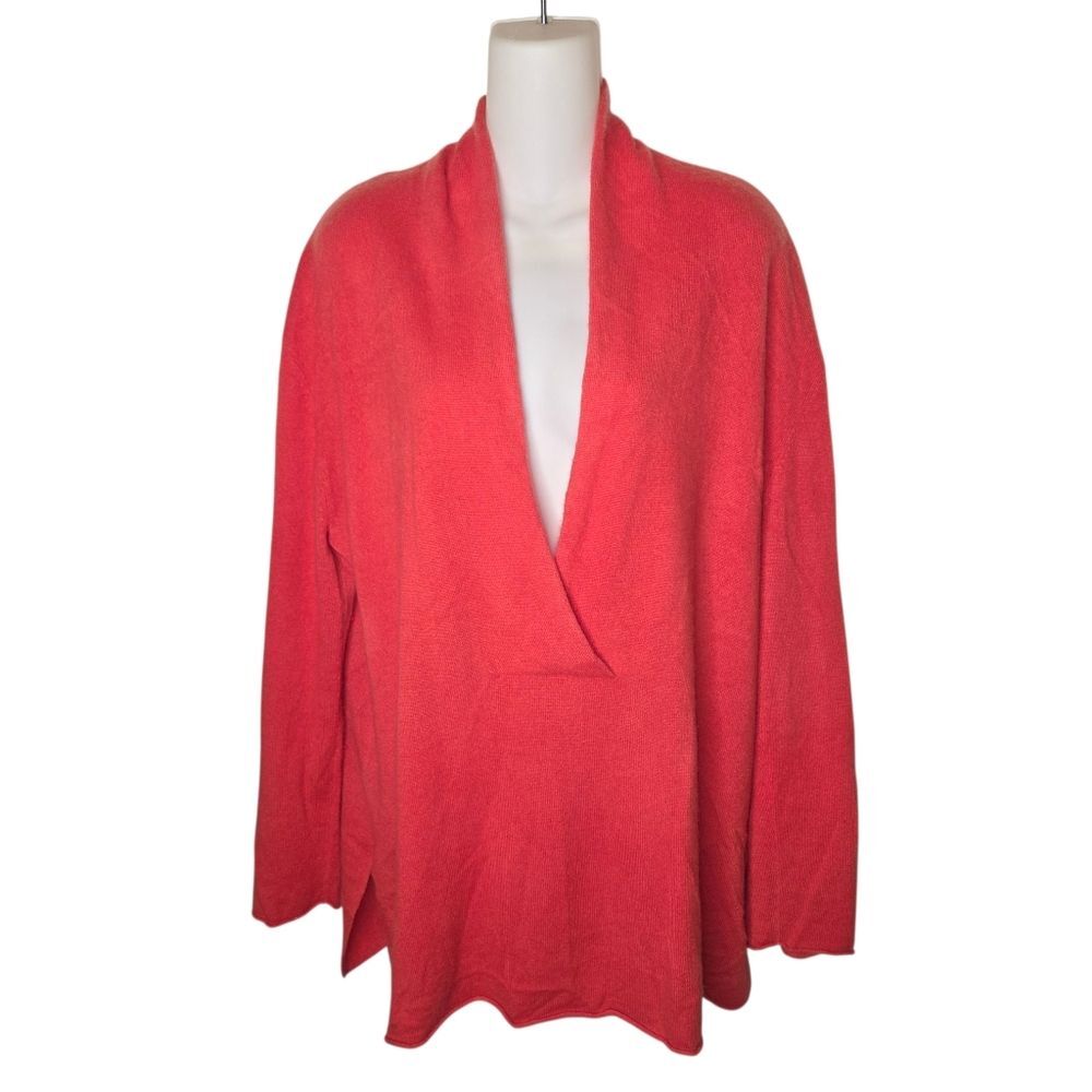 J. Jill 100% Cashmere Deep V-neck  Sweater Size XL